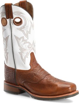 Cognac Exotic Print  Double H Boot Marty